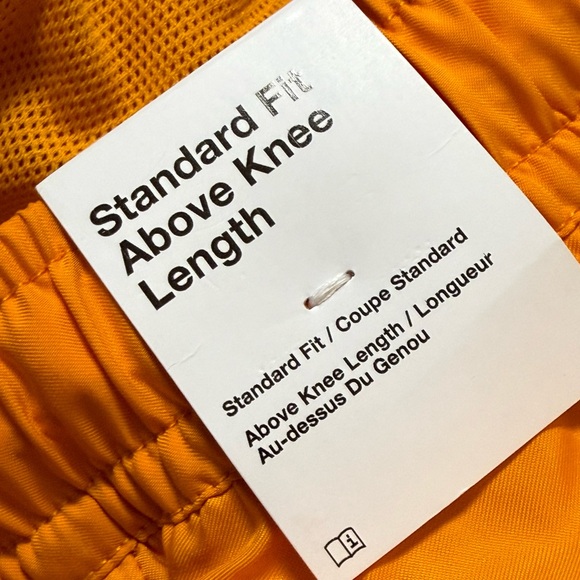 Nike Men’s XL Standard Fit Woven Flow Shorts Yellow-Orange Marigold - Picture 6 of 7